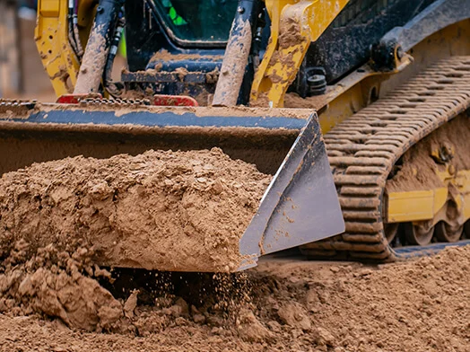 Track Skid Steer Loader with Bucket Attachment